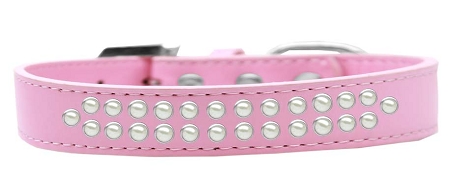 Two Row Pearl Size 14 Light Pink Dog Collar